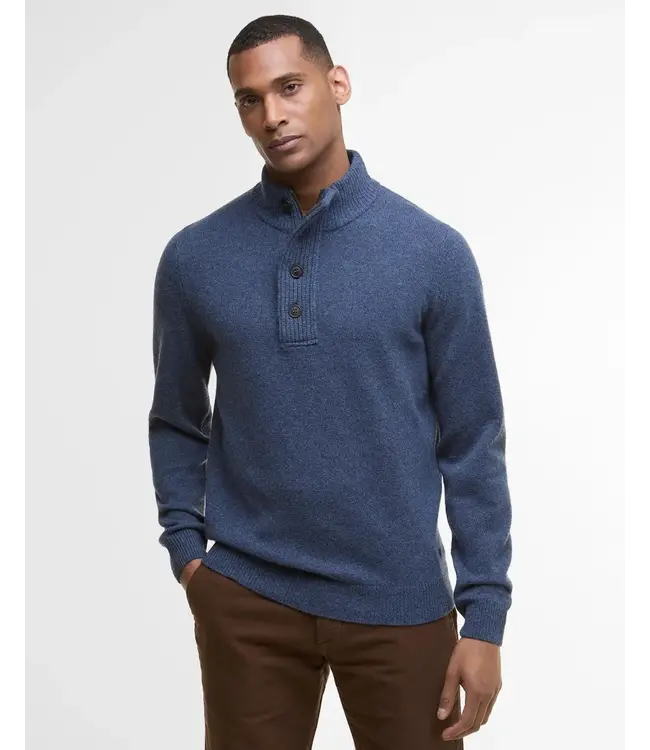 Barbour Essential Half Zip herentrui Jumper - Dark Indigo