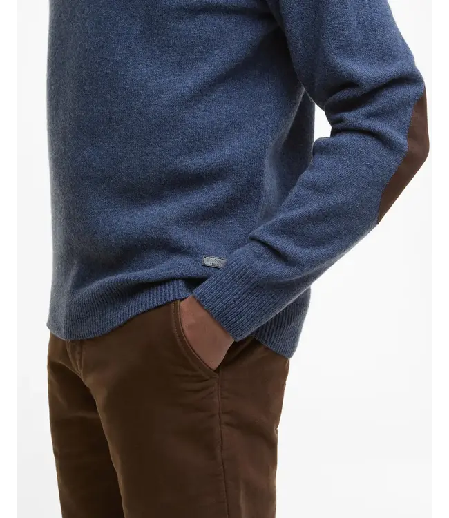 Barbour Essential Half Zip herentrui Jumper - Dark Indigo