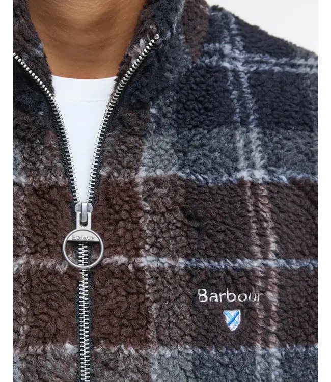 Tartan Fleece Vest - Midnight Oak