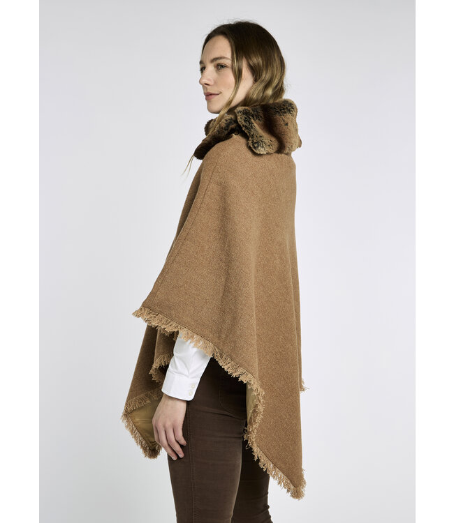 Dubarry Silverfir Dames Poncho - Camel Twill