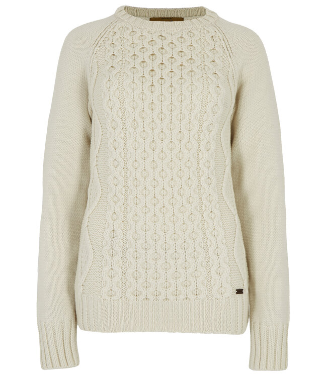 4404 Shanley Dames merino trui - Cream