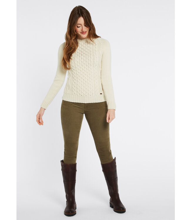 4404 Shanley Dames merino trui - Cream