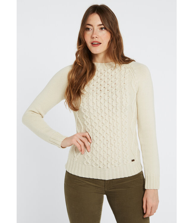 4404 Shanley Dames merino trui - Cream
