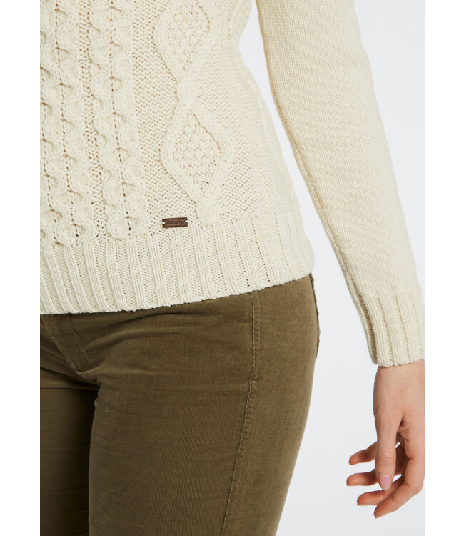 4404 Shanley Dames merino trui - Cream