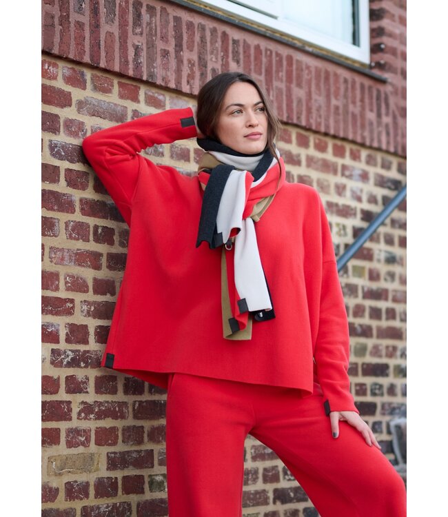 Henriette Steffensen | Round Neck Fleece Pullover 1359 - Tomato