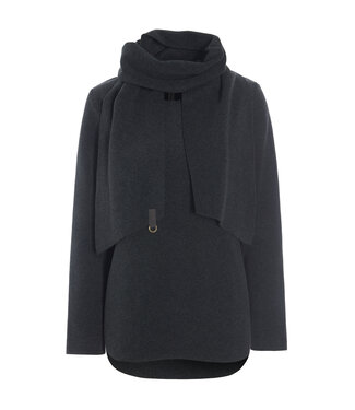 Henriette Steffensen 1373 Trui met sjaal - Soft Black