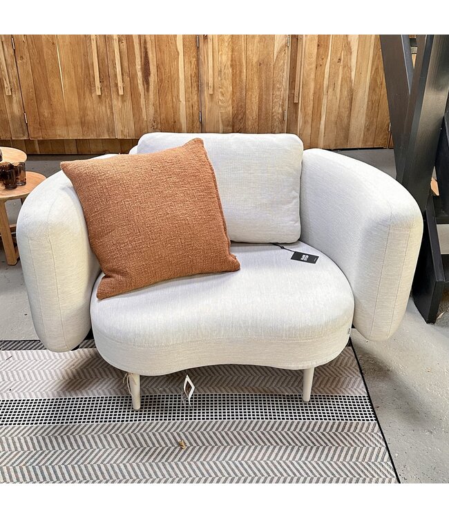 Organix Lounge Chair 08 - Pebble / Natural White Dot