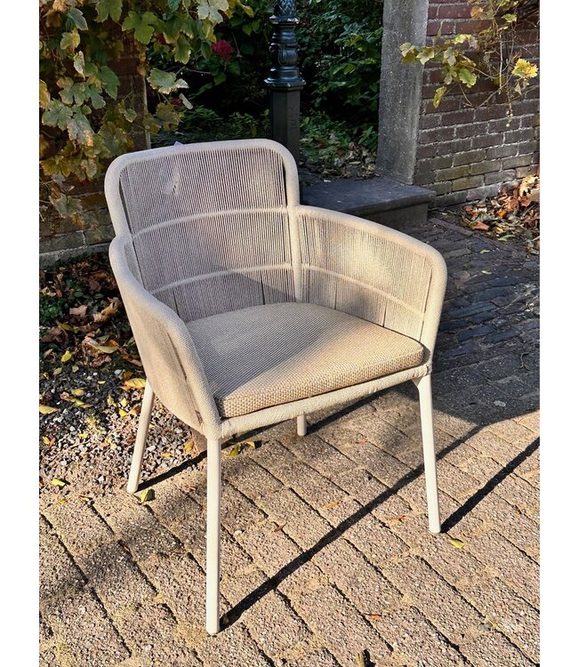 Akari dining chair Dune White met zitkussen 6x
