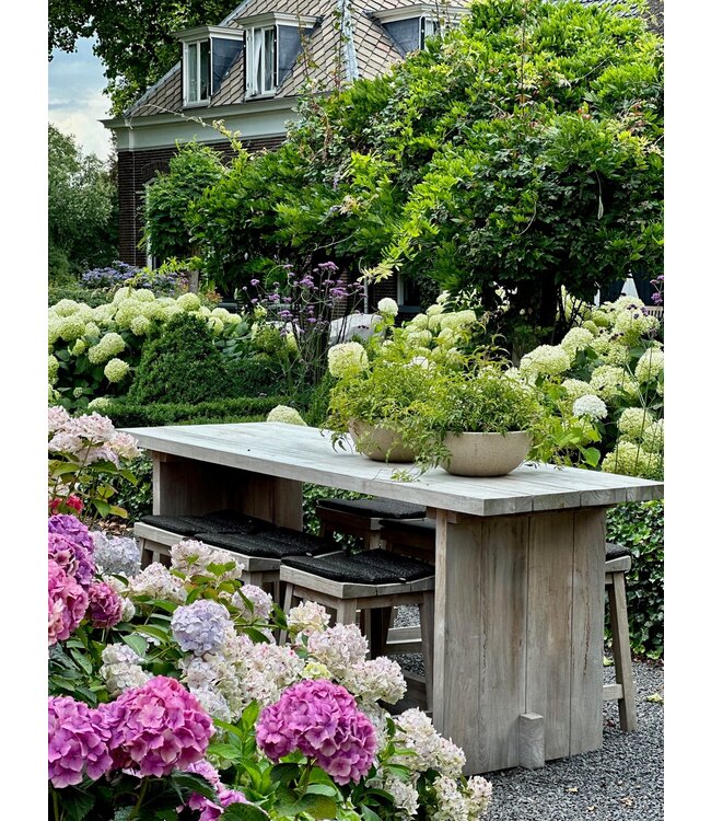 Barset Alexi Small met 6 krukken en kussens