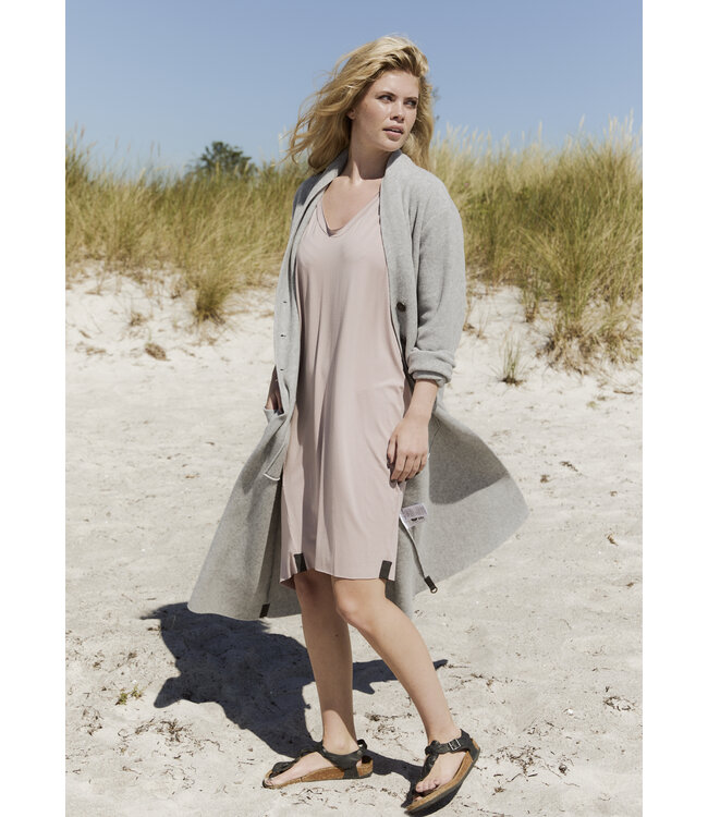 Henriette Steffensen - 7162 Cardigan long - Light grey