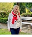 Henriette Steffensen Fleece sjaal - Olive/Tomato/Kit