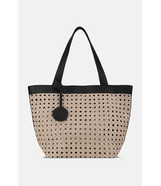 Ilse Jacobsen Ilse Jacobsen - gevlochten shopper Sand Pile Black