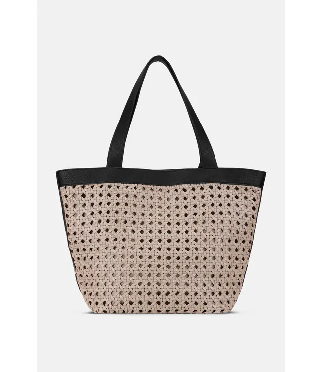 Ilse Jacobsen gevlochten shopper Sand Pile Black BRAID02
