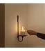 Candle holder Iron - Black H40 cm