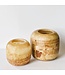 Alabaster | Ronde Waxinelichthouder - Bruin Small