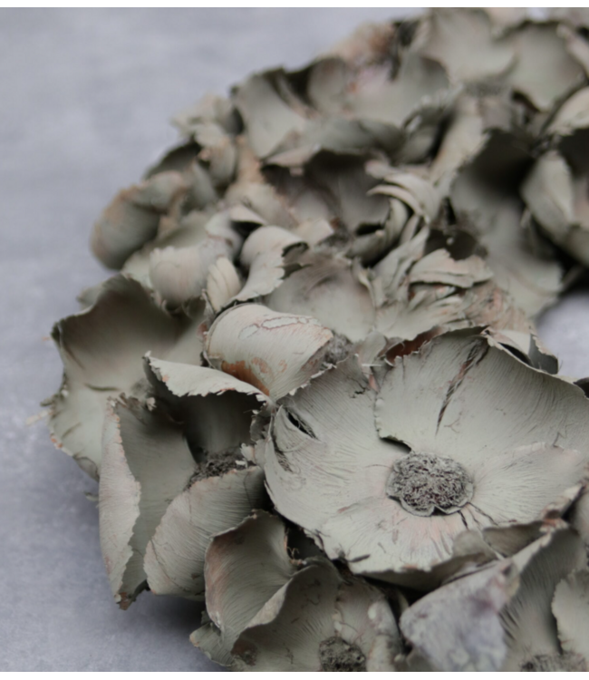 Palm Cup Krans Old Green Wash - 45cm