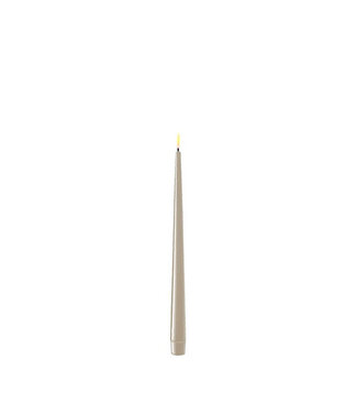 Deluxe Homeart Sand LED taper dinner candle 2,2*28 cm (2x)