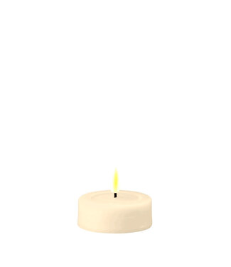 Deluxe Homeart Cream LED jumbo tealight candle 6,1*4,5 cm (2x)