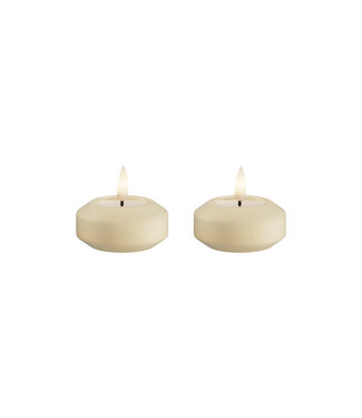 Deluxe Homeart Cream LED floating candle Ø 6,1 cm (2x)