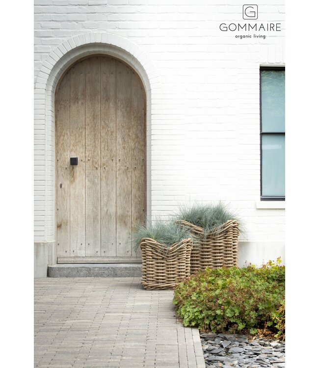 Square planter basket Nicolas large (CL Rattan) 62x62x62 cm