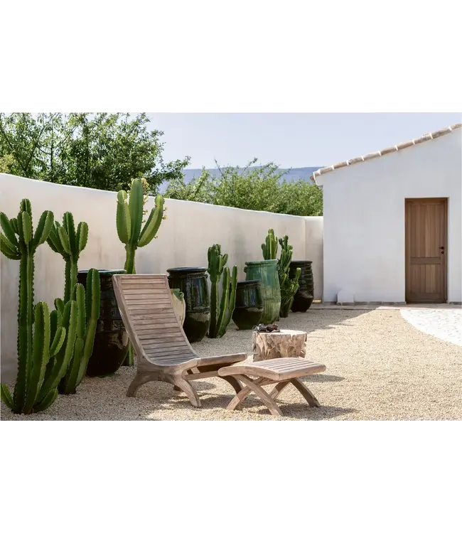 Footrest Sachin - Teak Natural Grey