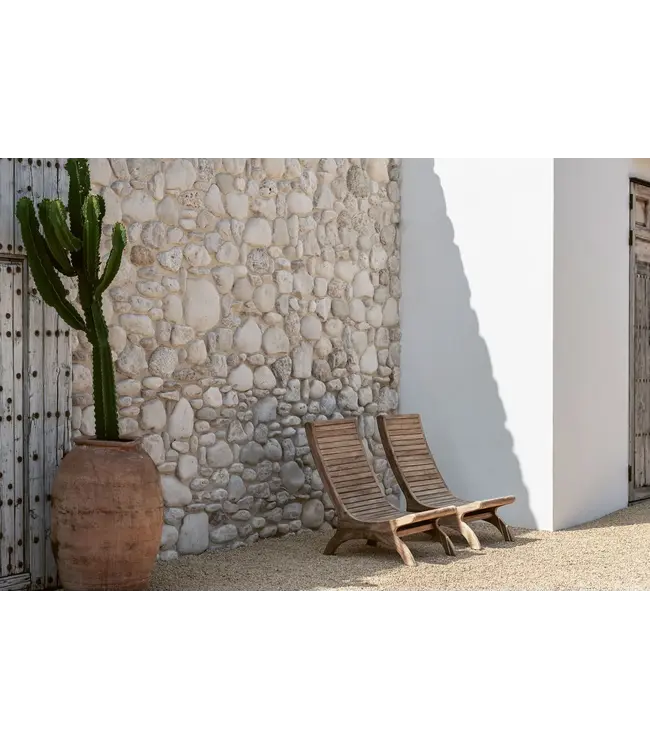 Easy chair Sachin - Teak Natural Grey | Luxe Buitenstoel