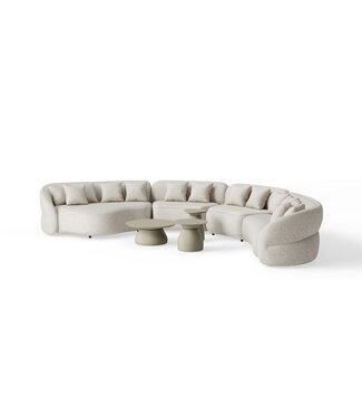 SUNS Venosa Chaise Longue - Left - Pebble Desert Bouclé
