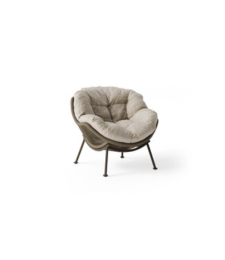 Siano lounge chair - Bronze / Pebble desert bouclé