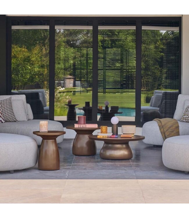 Farzi lounge table M - Ø55x41 - Bronze aluminium