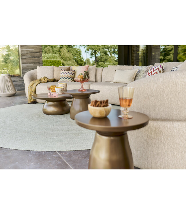 SUNS Farzi lounge table S - Ø40x46 - Bronze aluminium