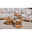 SUNS Farzi lounge table M - Ø55x41 - Natural Teak