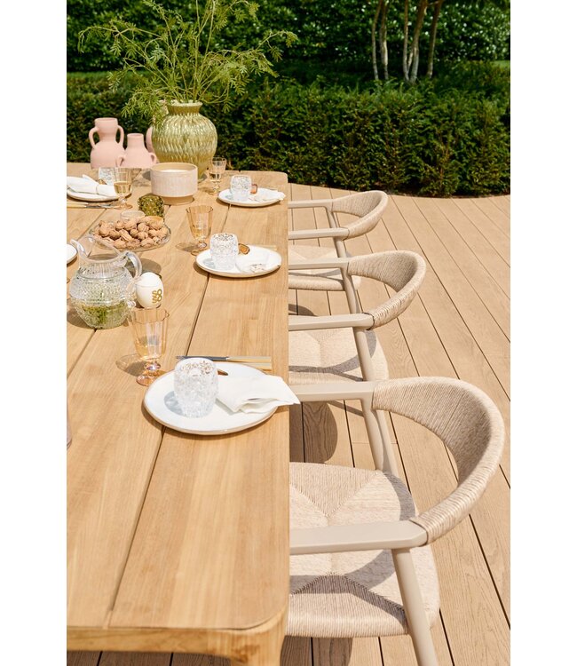 Pemba Dining Chair - Champagne / Wicker - Outdoor Stoel