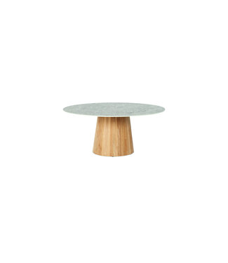 Sorolo Dining Table Ø140 - Teak / Neolith Stone Grey