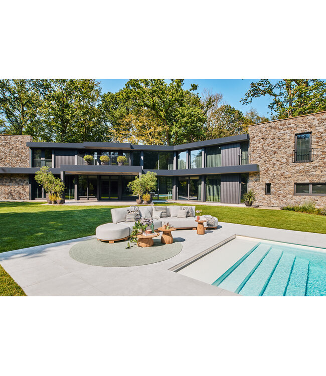 SUNS Vento Hocker - Teak / Light Sand Gravel