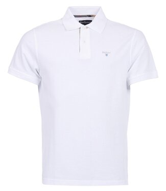 Barbour Tartan pique polo - White/Dress | MML0012-WH11