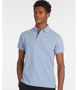 Barbour Tartan pique polo - Sky marl | MML0012-BL55