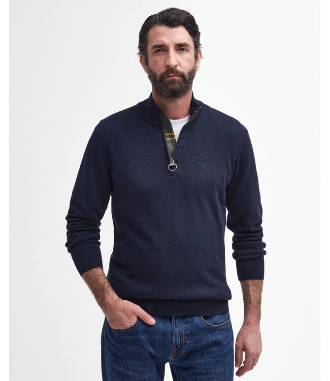 Half zip knitted jumper - Navy | MKN1074-NY91