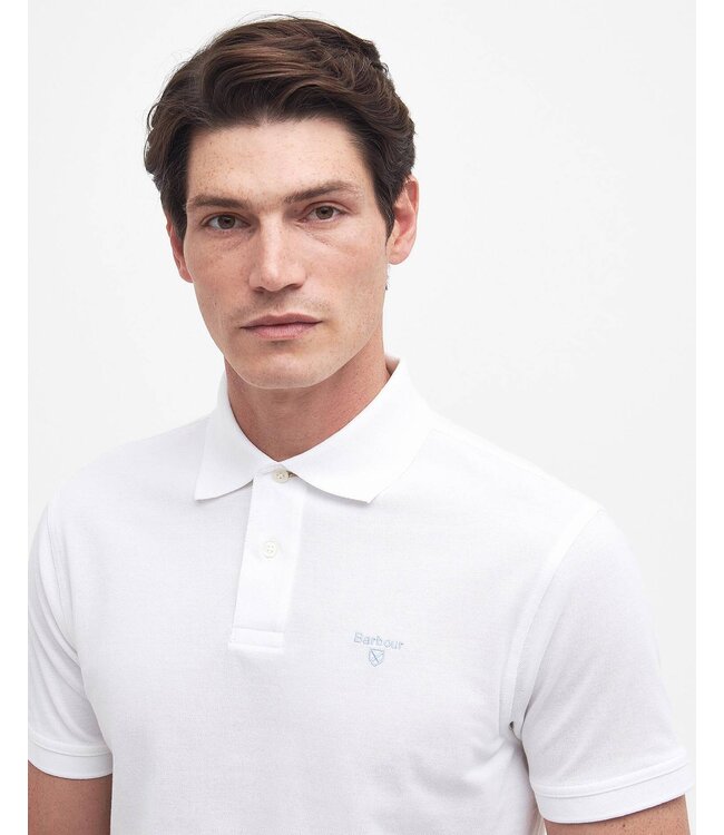 Barbour Lightweight Sports polo - White | MML1367-WH11