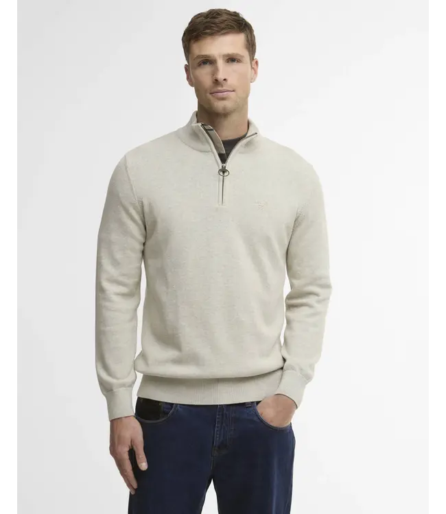 Half zip knitted jumper - Neutral | MKN1074-BE13