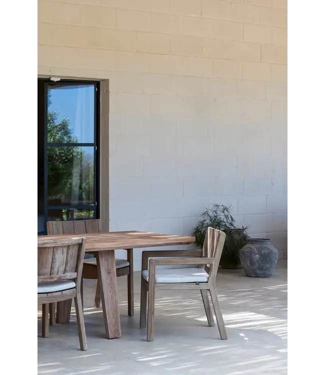 Gommaire - Armchair Mario - Teak Natural Grey - Outdoor diningstoel