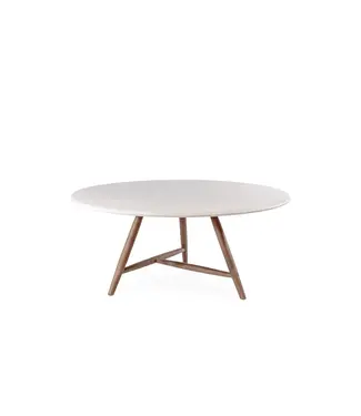 Gommaire Organic Living Low dining round table Faye XL - concrete top