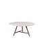 Gommaire Organic Living Low dining round table Faye XL - concrete top