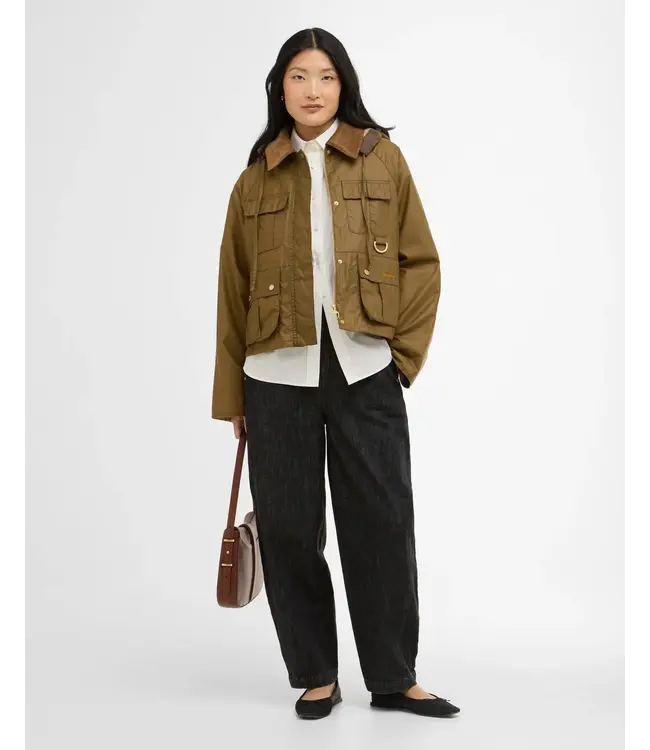 Barbour Liza wax jacket dames - Sand | LWX1530-SN11