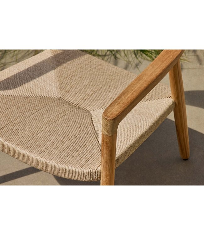 Pemba lounge chair - Teak / Natural wicker