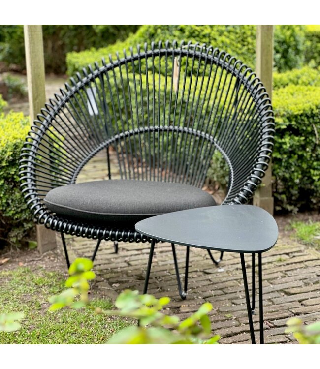 Vincent Sheppard - Cushion Roy Cocoon Loungechair - Black bouclé