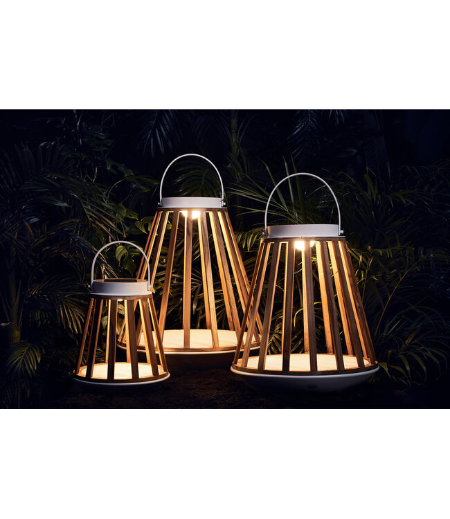 SUNS - Mrs. Solar Kate L - Slate Brown / Teak - Outdoor solarlamp