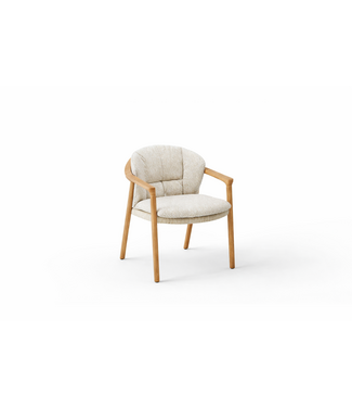 SUNS Pemba dining chair - cushion deluxe - Beachy bouclé