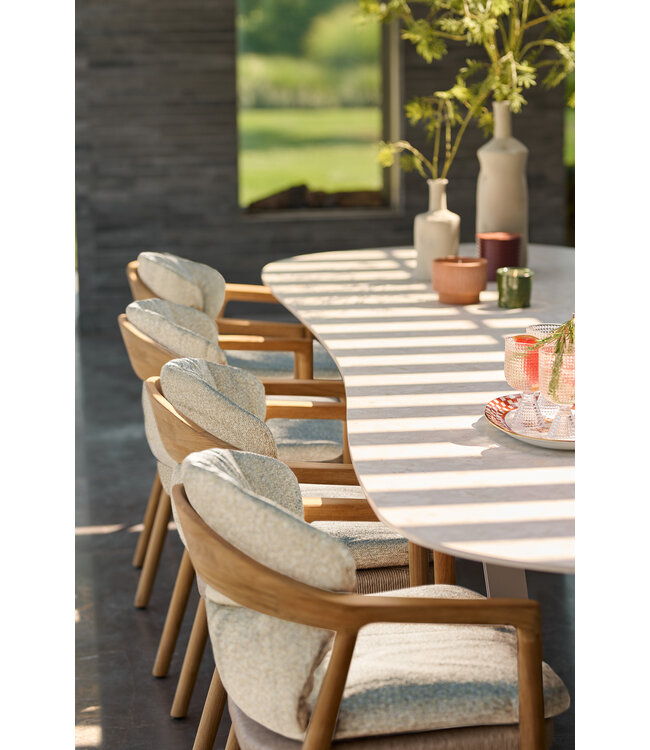 Pemba dining chair - cushion deluxe - Beachy bouclé