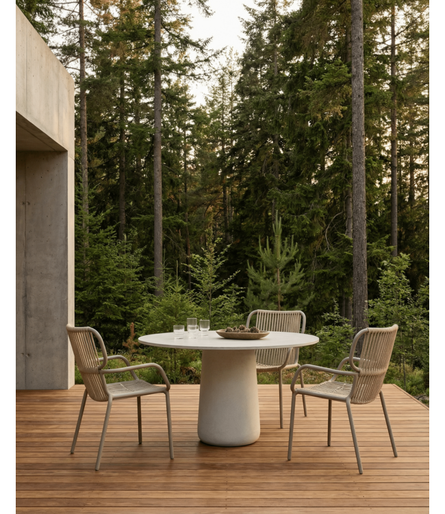 Ribbon dining chair - Taupe/Sand