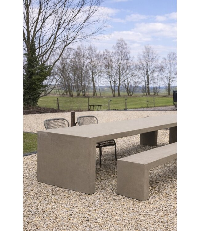 Net-Echt van Beton - Brutus Classic tafel 400 cm - Brown